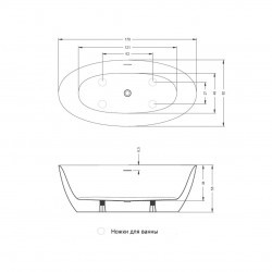 Акриловая ванна RIHO BETA 170x82, B093001005 (BD2300500000001)