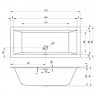 Акриловая ванна RIHO RETHINK CUBIC 170x75 FALL, B105013005