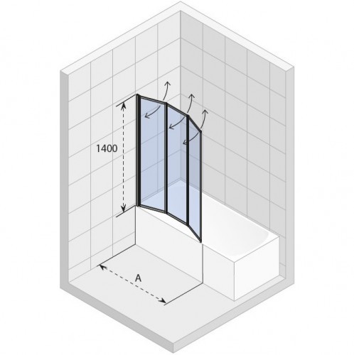 Шторка на ванну RIHO ALTA, GI0100100