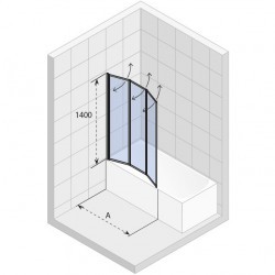 Шторка на ванну RIHO ALTA, GI0100100