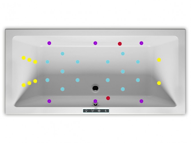 Гидромассажная ванна RIHO RETHINK CUBIC JOY 200x90 FALL