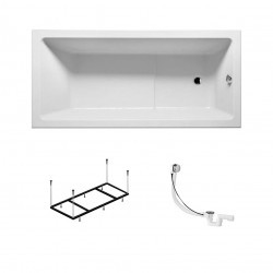 Комплект акриловая ванна RIHO LUSSO PLUS 170x80, B006001005 с каркасом и сливом-переливом