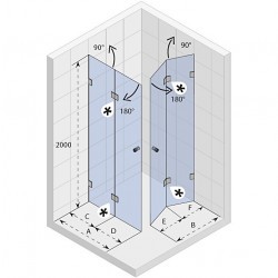 Душевой уголок RIHO SZ Scandic M211 870x870x2000 L/R, GX0305200