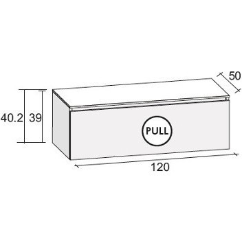 Мебель для ванной RIHO AVELLA SET A-1 120 см, мраморная столешница, лак матовый