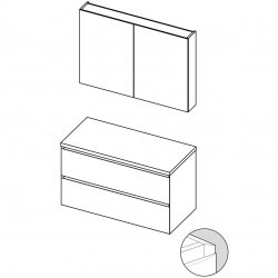 Мебель для ванной Spring Tablet SET B-1 100 см, 100x46, глянцевый лак