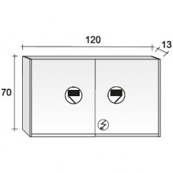 Зеркало-шкаф RIHO Type 02, 120 x 70 см, F5021200700231, глянцевый лак