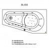 Гидромассажная ванна RIHO DELTA BLISS 160x80 см L
