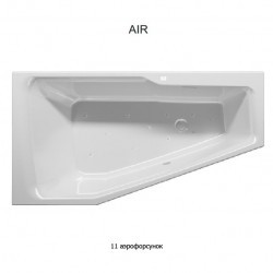 Гидромассажная ванна RIHO RETHINK SPACE AIR 170x90 R FALL