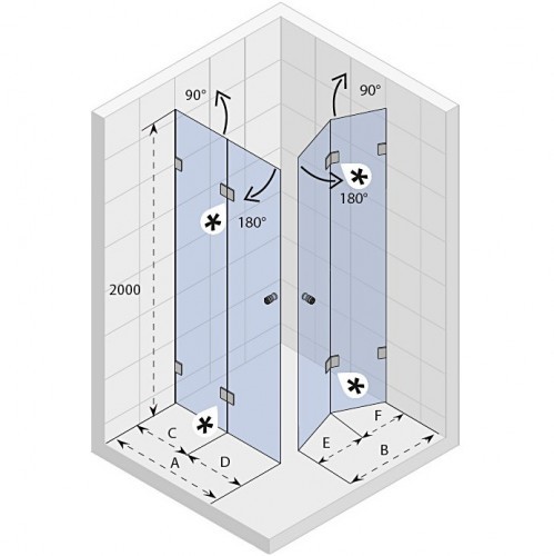 Душевой уголок RIHO SZ Scandic M211 970x970x2000 L/R, GX0307200