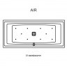 Гидромассажная ванна RIHO STILL SQUARE AIR 170x75