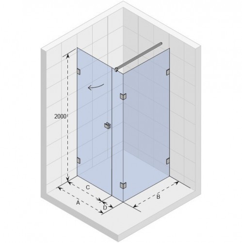 Душевой уголок RIHO SZ SCANDIC M204 120x100 RIGHT, GX0805502