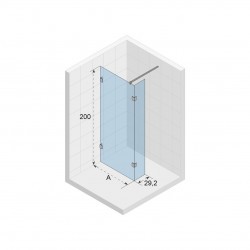 Душевая перегородка RIHO SCANDIC NXT X402 140 см, профиль чёрный, G001127121 (GX00782B0)