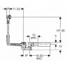 Слив-перелив для ванны Geberit, 150.520.21.1 полуавтомат