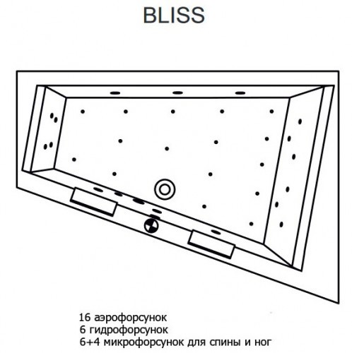 Гидромассажная ванна RIHO DOPPIO BLISS 180х130 см L
