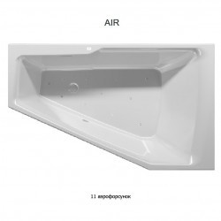 Гидромассажная ванна RIHO RETHINK SPACE AIR 180x110 L FALL