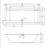 Комплект акриловая ванна встраиваемая RIHO LUGO 190x90, B136001005 с каркасом и сливом-переливом