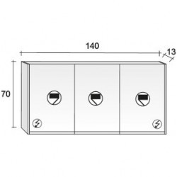Зеркало-шкаф RIHO Type 02, 140 x 70 см, глянцевый лак