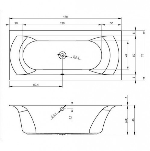 Гидромассажная ванна RIHO LINARES RIGHT JOY 170x75 см