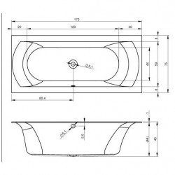 Гидромассажная ванна RIHO LINARES RIGHT JOY 170x75 см