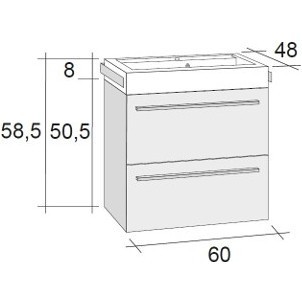 Мебель для ванной RIHO Bologna 48 SET A-1 60 см, отделка под дерево