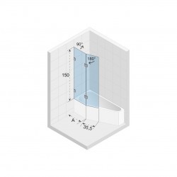 Шторка для ванны RIHO VZ SCANDIC NXT X500 SPACE SAVER L Черный