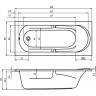 Комплект акриловая ванна RIHO FUTURE 180x80, B074001005 с каркасом