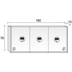 Зеркало-шкаф RIHO Type 02, 160 x 70 см, лак матовый