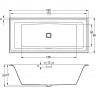 Акриловая ванна с подсветкой RIHO STILL SQUARE LED 180x80 L, B099004005