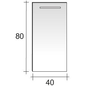 Зеркало RIHO Тип 13 со встроеным освещением 40 x 80 см