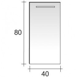 Зеркало RIHO Тип 13 со встроеным освещением 40 x 80 см