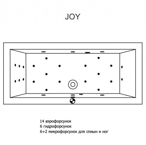 Гидромассажная ванна RIHO LUGO JOY 180x90
