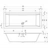 Гидромассажная ванна встраиваемая RIHO RETHINK CUBIC AIR 190x80