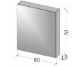 Зеркало-шкаф RIHO Type 13, Standard, 60 x 70 x 13 см с розеткой, лак матовый