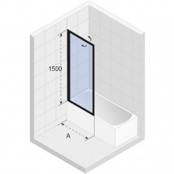 Шторка на ванну RIHO VZ LUCID GD501 800 x 1500 WHITE, GDB508W000