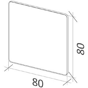 Зеркало RIHO SIELD квадратное 80 x 80 см