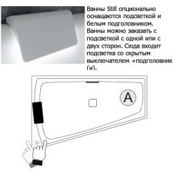 Акриловая ванна с подсветкой RIHO STILL SMART LED R 170x110, B101003005