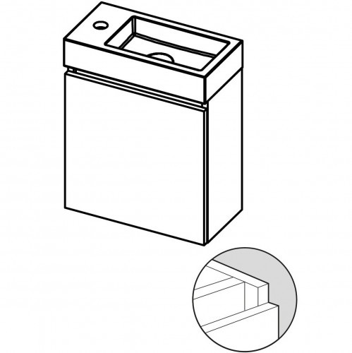Мебель для ванной Spring Rise SET C-1 40 см, раковина слева, отделка под дерево