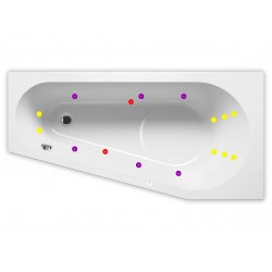 Гидромассажная ванна RIHO DELTA FLOW 160x80 см L