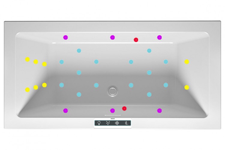 Гидромассажная ванна встраиваемая RIHO RETHINK CUBIC JOY 180x80