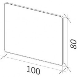 Зеркало RIHO SIELD прямоугольное 100 x 80 см