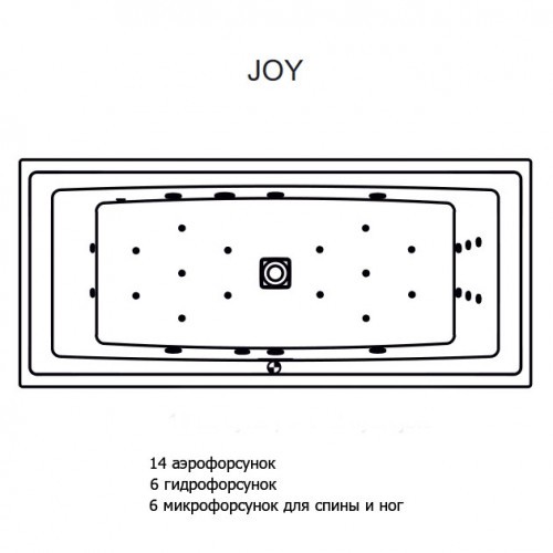 Гидромассажная ванна RIHO STILL SQUARE JOY 170x75