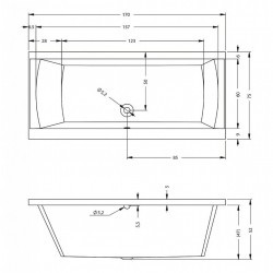 Гидромассажная ванна RIHO JULIA BLISS 170x75