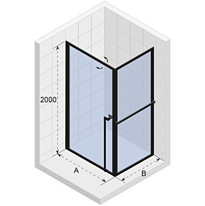 Душевой уголок RIHO SZ LUCID GD201 800 x 900 x 2000 WHITE, GD208W090