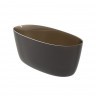 Ванна прозрачная из искусственного камня RIHO OVAL 160х72, Froasted Smoke B129002F01