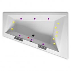 Гидромассажная ванна RIHO DOPPIO FLOW 180х130 см L