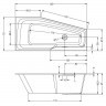 Акриловая ванна RIHO RETHINK SPACE 160x75 L FALL, B112006005