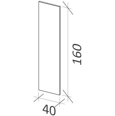 Зеркало RIHO с металлическим каркасом 40 x 160 см