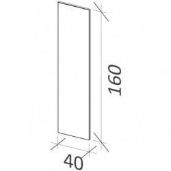 Зеркало RIHO с металлическим каркасом 40 x 160 см