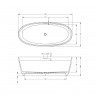 Ванна прозрачная из искусственного камня RIHO OVAL 160х72, Froasted Umber B129002F02