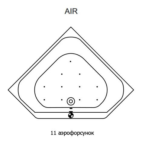 Гидромассажная ванна RIHO AUSTIN AIR 145x145